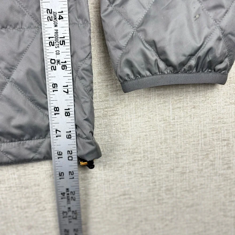 LL Bean Mens XXL Tall Quilted Shirt Jacket Gray Insulated Snap Front 518107